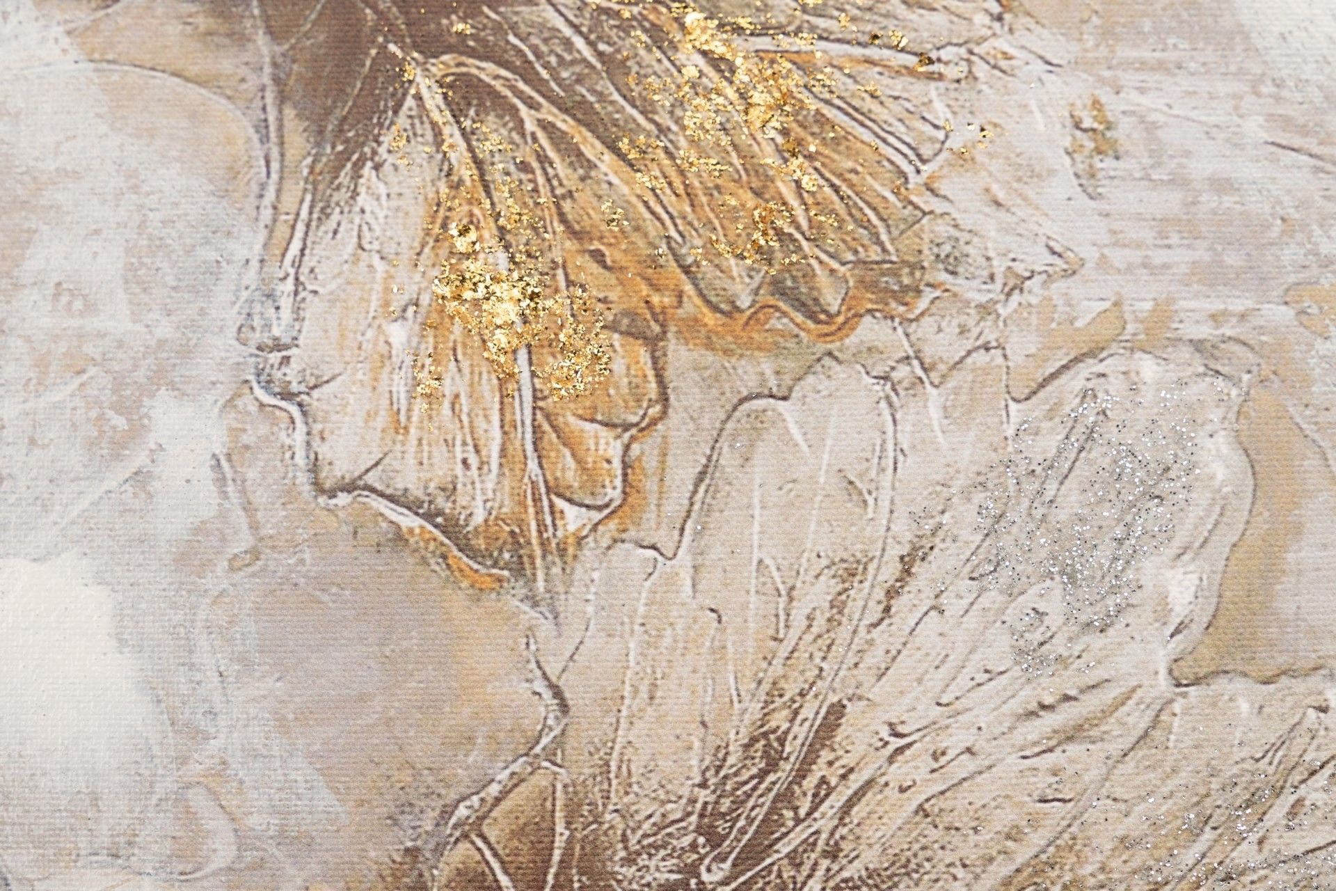 SET OF 2 CANVASES OF FLOWERS 40% HAND PAINTED 40x3x120 CM