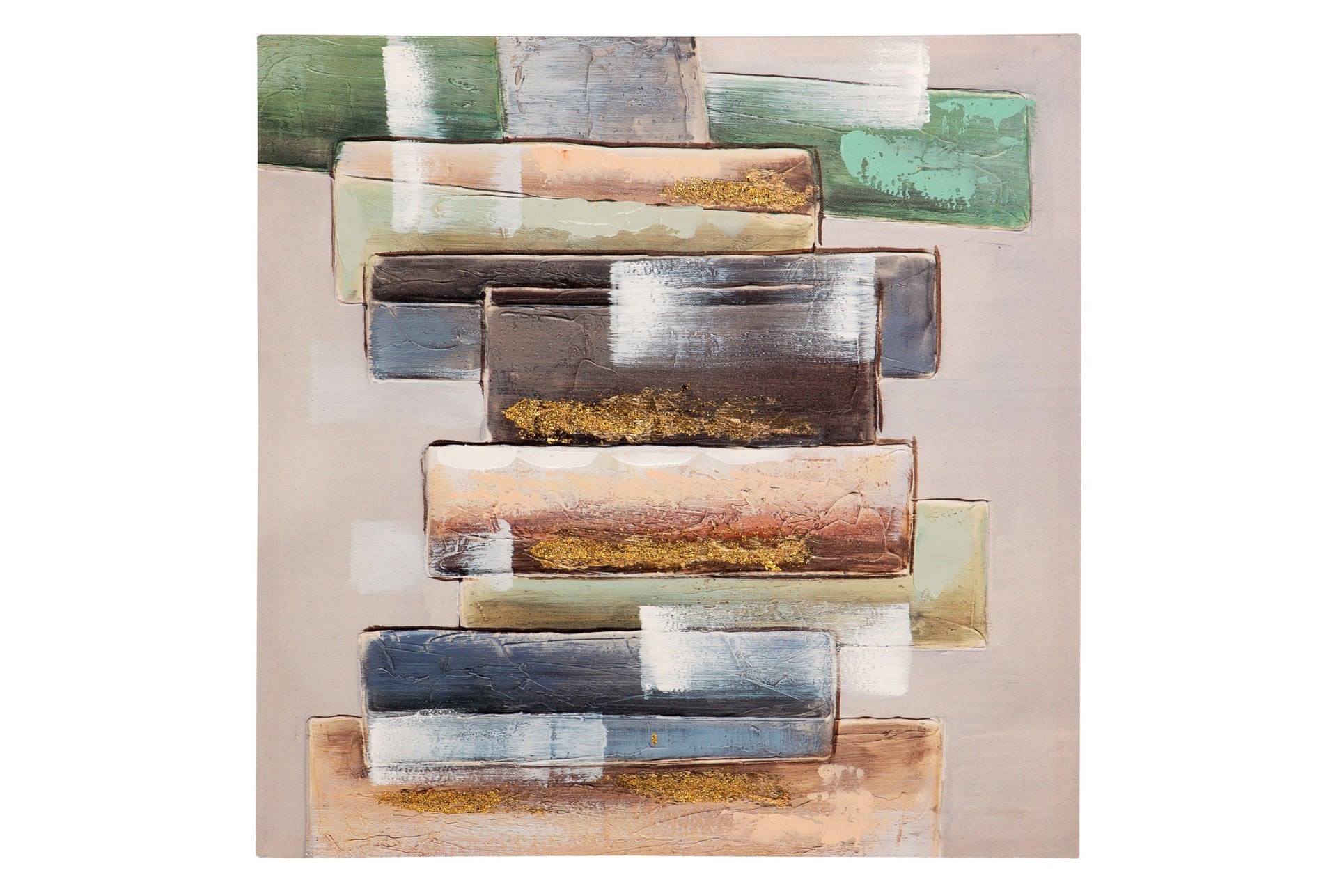 SET OF 2 ABSTRACT CANVASES. 40% HAND PAINTED 60x3x60 CM