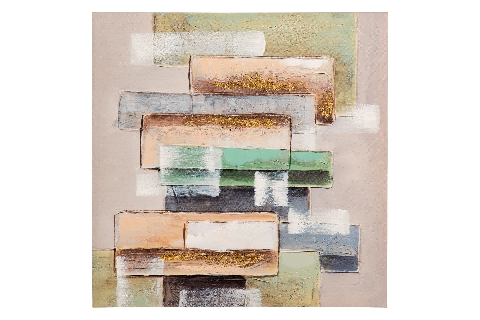 SET OF 2 ABSTRACT CANVASES. 40% HAND PAINTED 60x3x60 CM