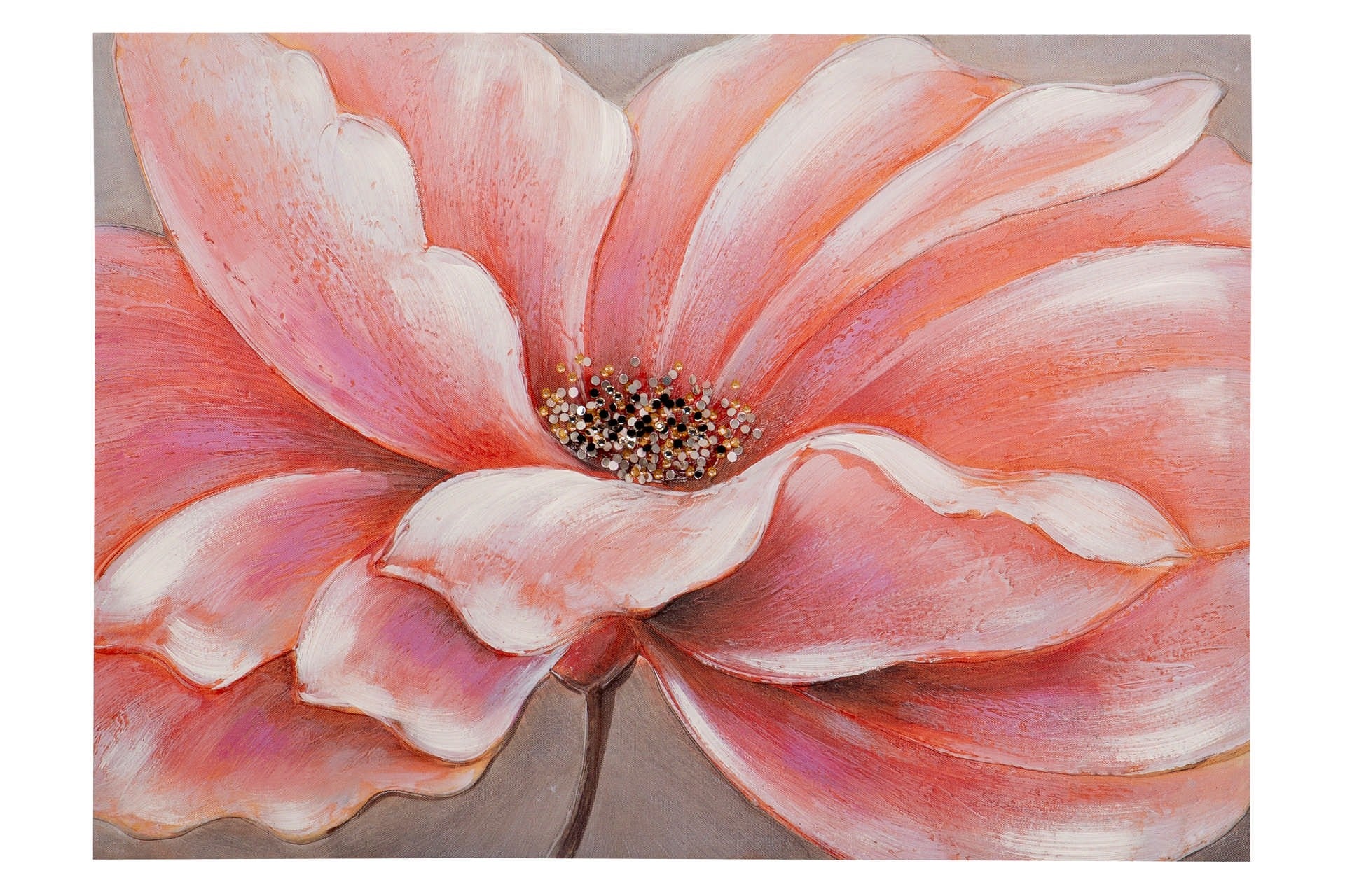 SET OF 2 CANVASES WITH FLOWERS, 40% HAND PAINTED, 70x3x50 CM