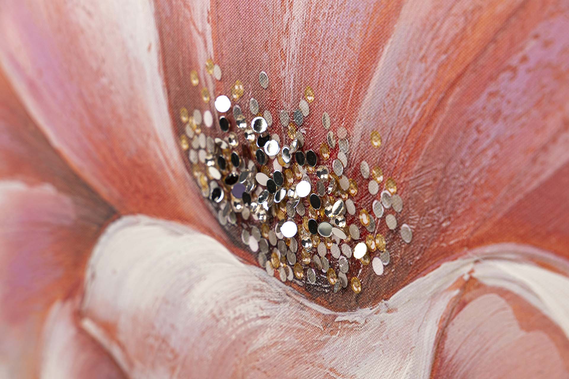 SET OF 2 CANVASES WITH FLOWERS, 40% HAND PAINTED, 70x3x50 CM