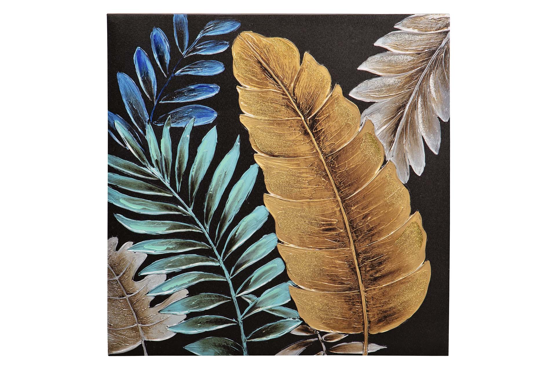 SET OF 2 CANVASES WITH FLOWERS, 40% HAND PAINTED, 60x3x60 CM