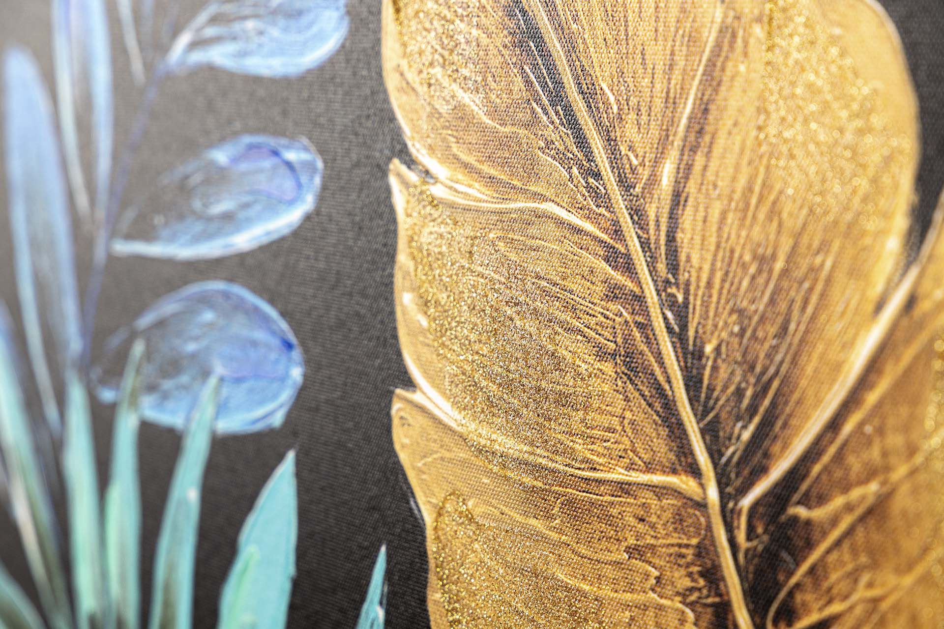 SET OF 2 CANVASES WITH FLOWERS, 40% HAND PAINTED, 60x3x60 CM