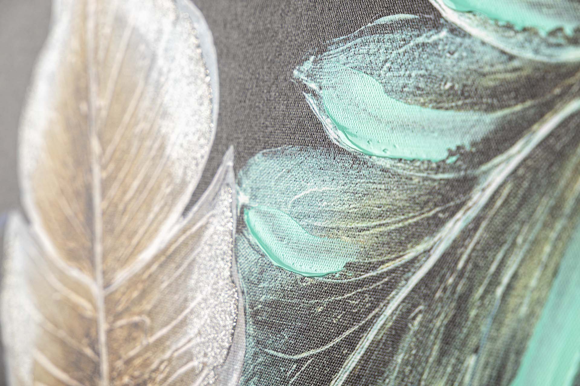 SET OF 2 CANVASES WITH FLOWERS, 40% HAND PAINTED, 60x3x60 CM