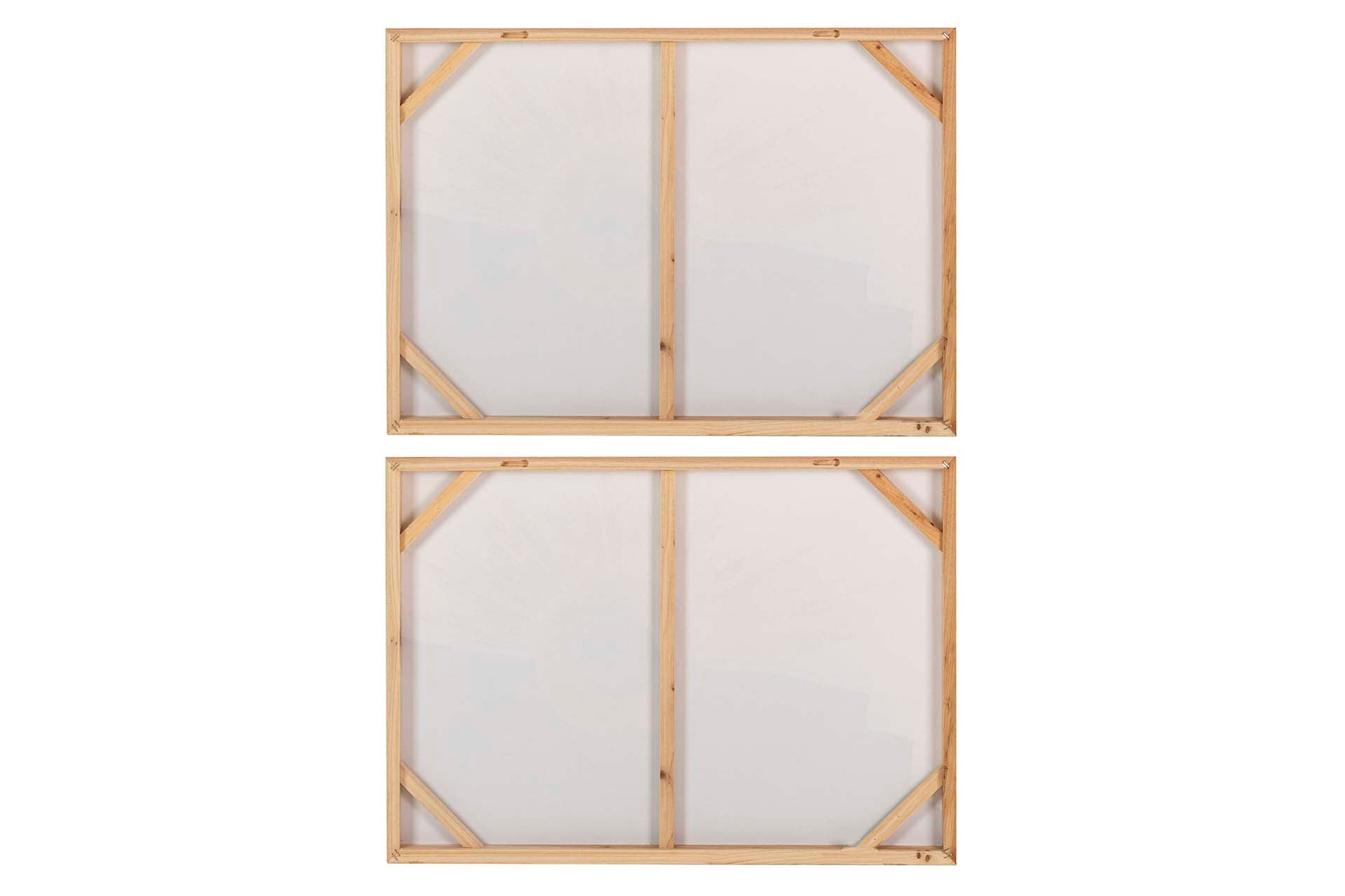 CONJUNTO DE 2 TELAS ABSTRATAS, 40% PINTADAS À MÃO, 70x3x50 CM