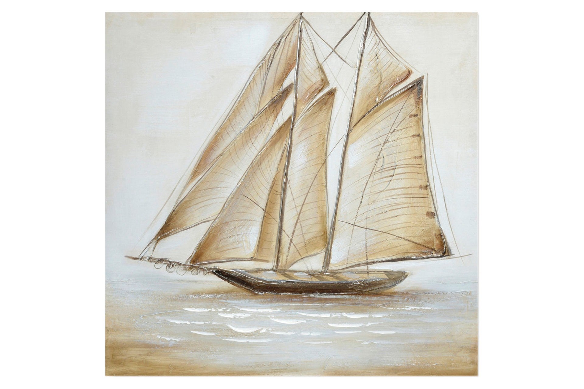 SET OF 2 CANVASES SHIP 40% HAND PAINTED 60x3x60 CM