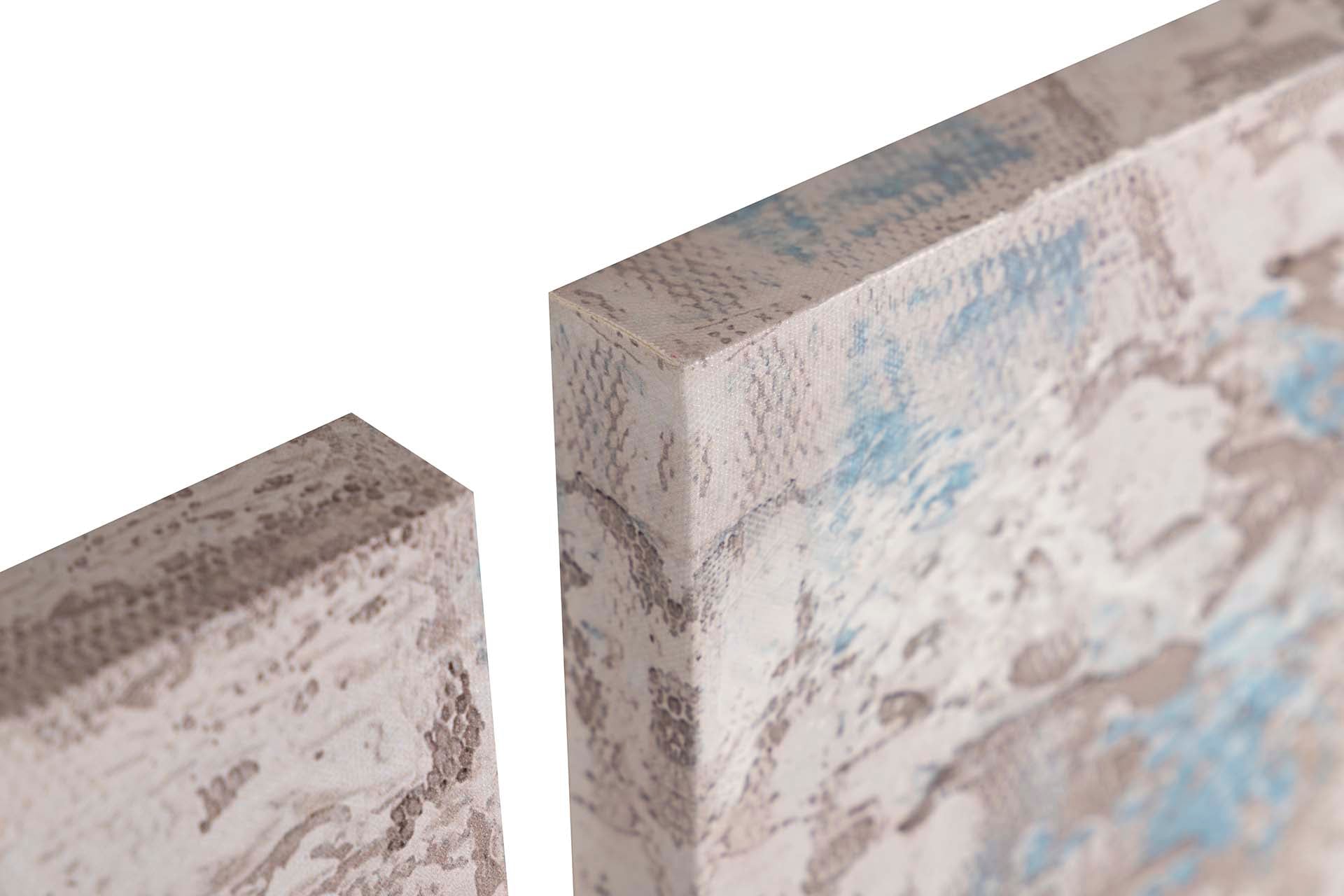 SET OF 2 ABSTRACT CANVASES, 40% HAND PAINTED, 40x3x80 CM