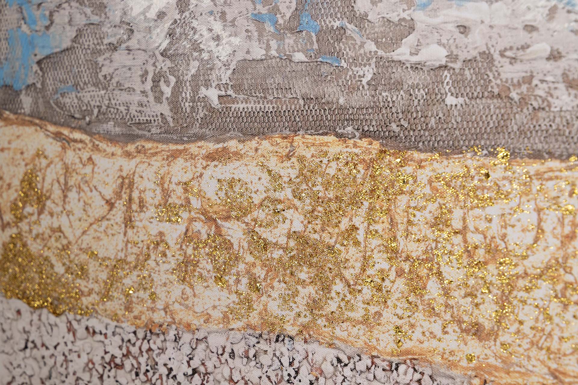 CONJUNTO DE 2 TELAS ABSTRATAS, 40% PINTADAS À MÃO, 40x3x80 CM