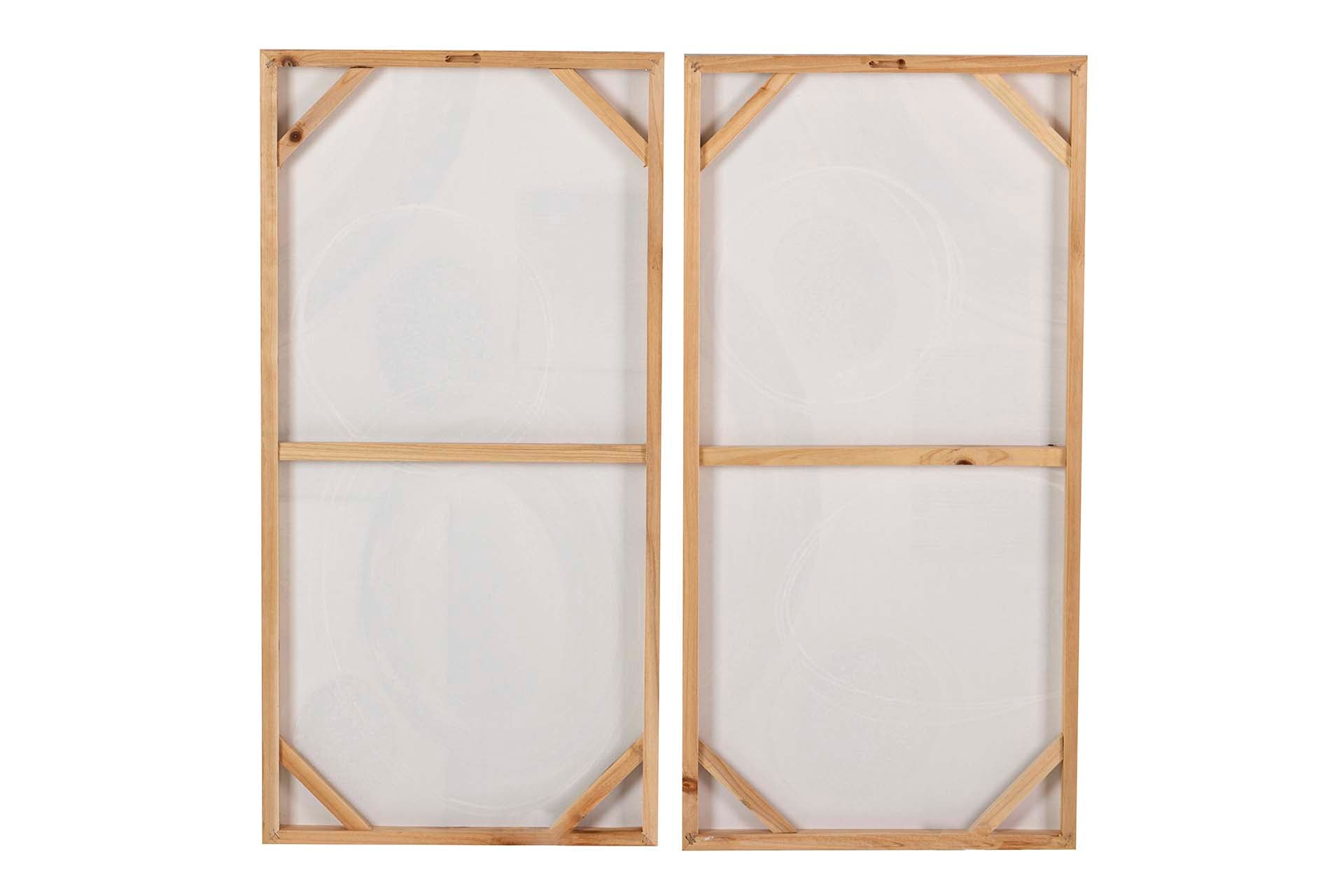 CONJUNTO DE 2 TELAS ABSTRATAS, 40% PINTADAS À MÃO, 40x3x80 CM