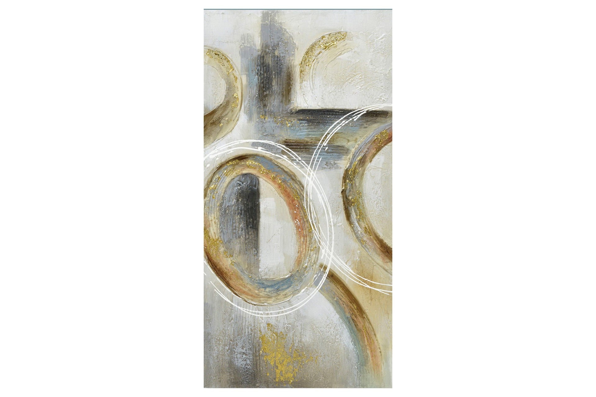 CONJUNTO DE 2 TELAS ABSTRATAS, 40% PINTADAS À MÃO, 40x3x80 CM