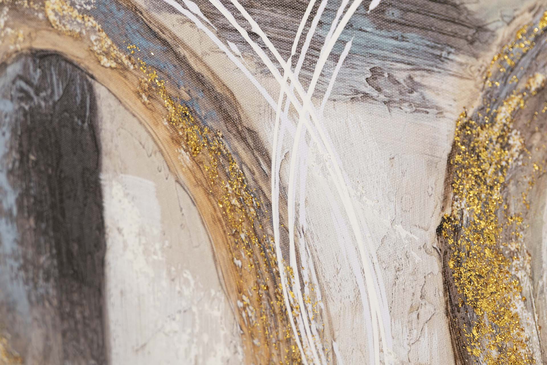 CONJUNTO DE 2 TELAS ABSTRATAS, 40% PINTADAS À MÃO, 40x3x80 CM