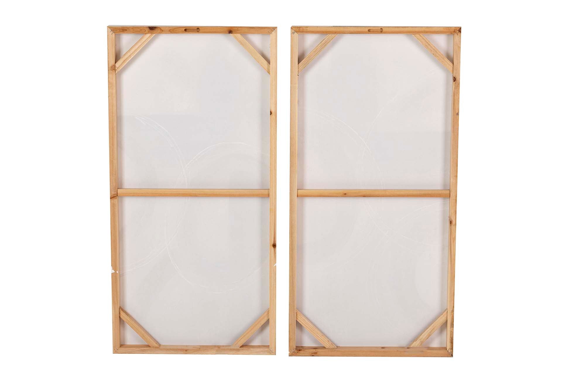 SET OF 2 ABSTRACT CANVASES, 40% HAND PAINTED, 40x3x80 CM