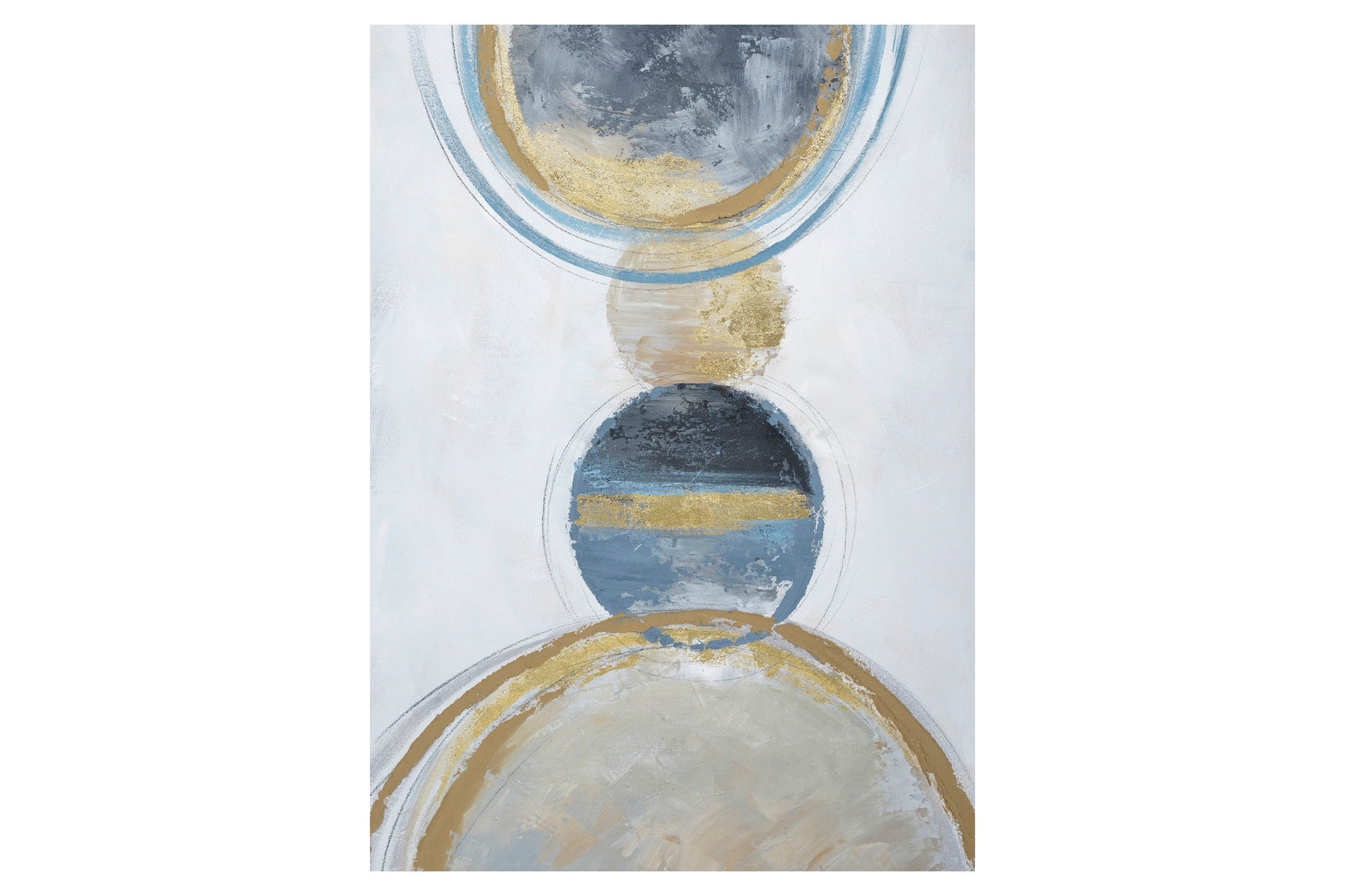 CONJUNTO DE 2 TELAS ABSTRATAS, 40% PINTADAS À MÃO, 50x3x70 CM