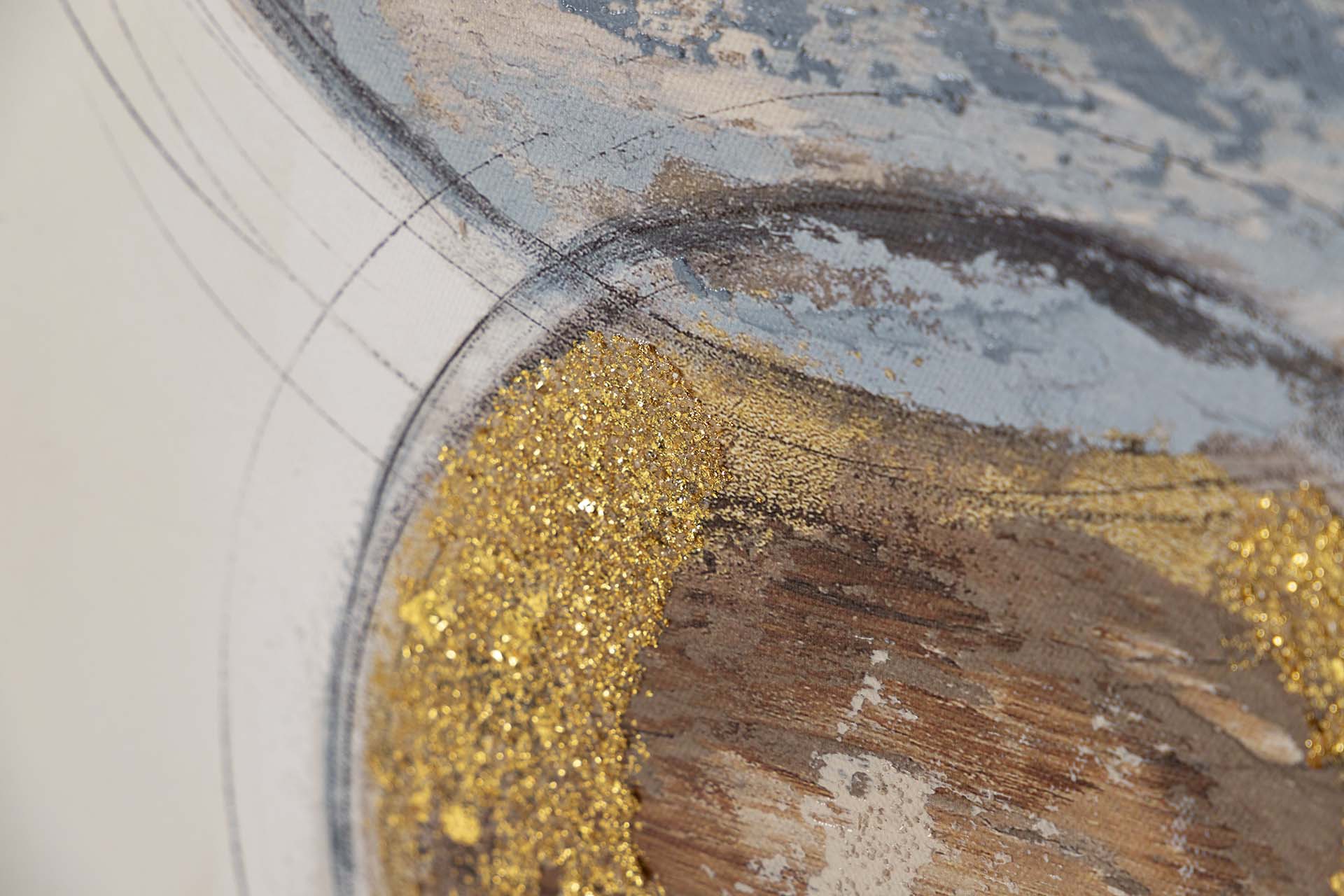 CONJUNTO DE 2 TELAS ABSTRATAS, 40% PINTADAS À MÃO, 50x3x70 CM