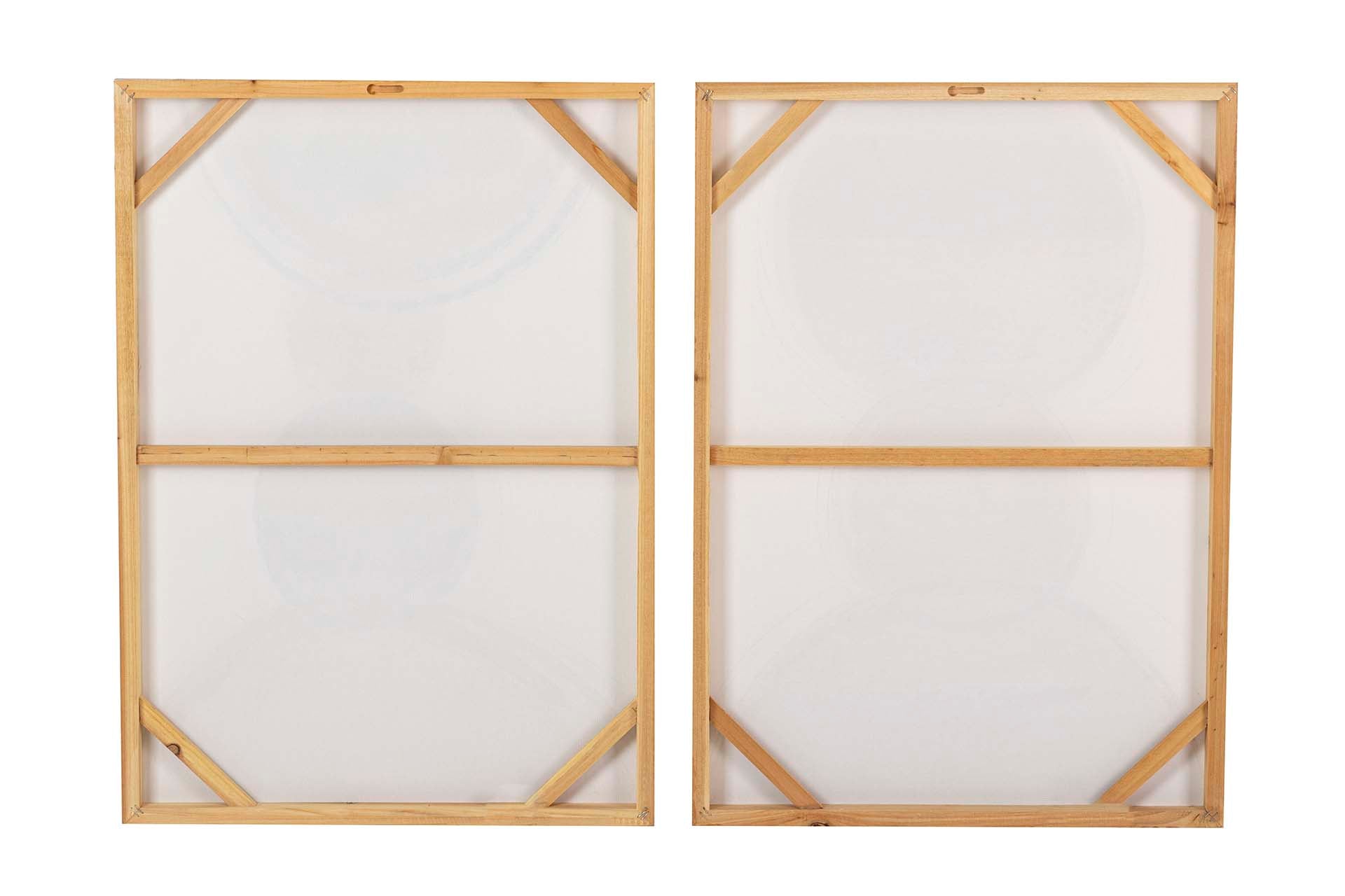 SET OF 2 ABSTRACT CANVASES, 40% HAND PAINTED, 50x3x70 CM