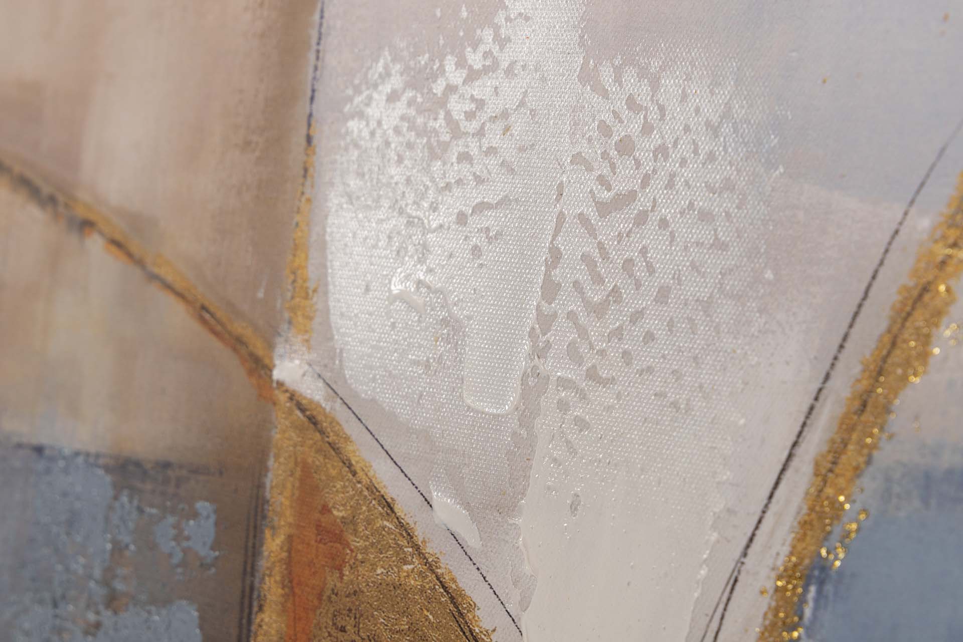 CONJUNTO DE 2 TELAS ABSTRATAS, 40% PINTADAS À MÃO, 50x3x70 CM