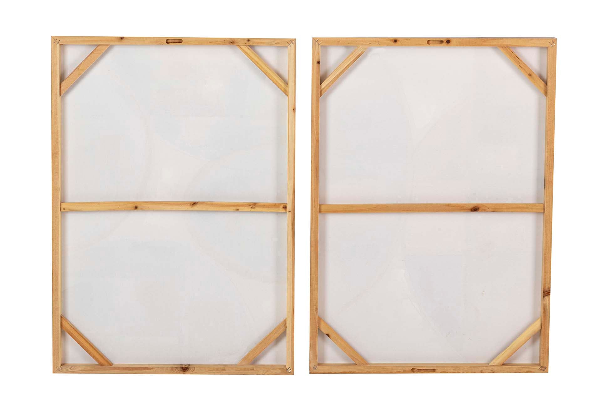 SET OF 2 ABSTRACT CANVASES, 40% HAND PAINTED, 50x3x70 CM