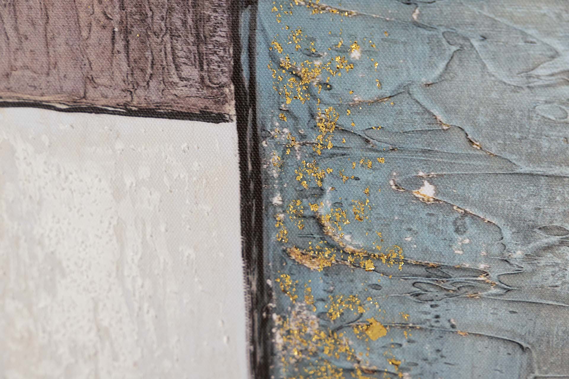 CONJUNTO DE 2 TELAS ABSTRATAS, 40% PINTADAS À MÃO, 60x3x60 CM