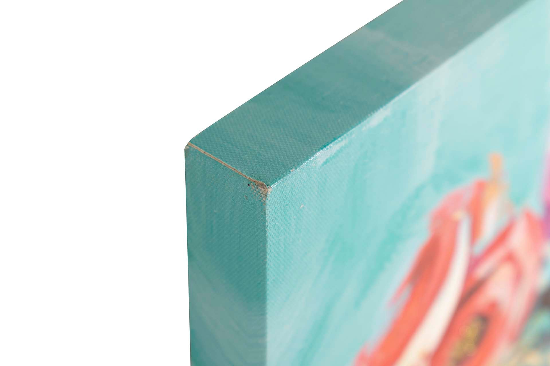 SET OF 2 CANVASES WITH FLOWERS, 40% HAND PAINTED, 70x3x50 CM