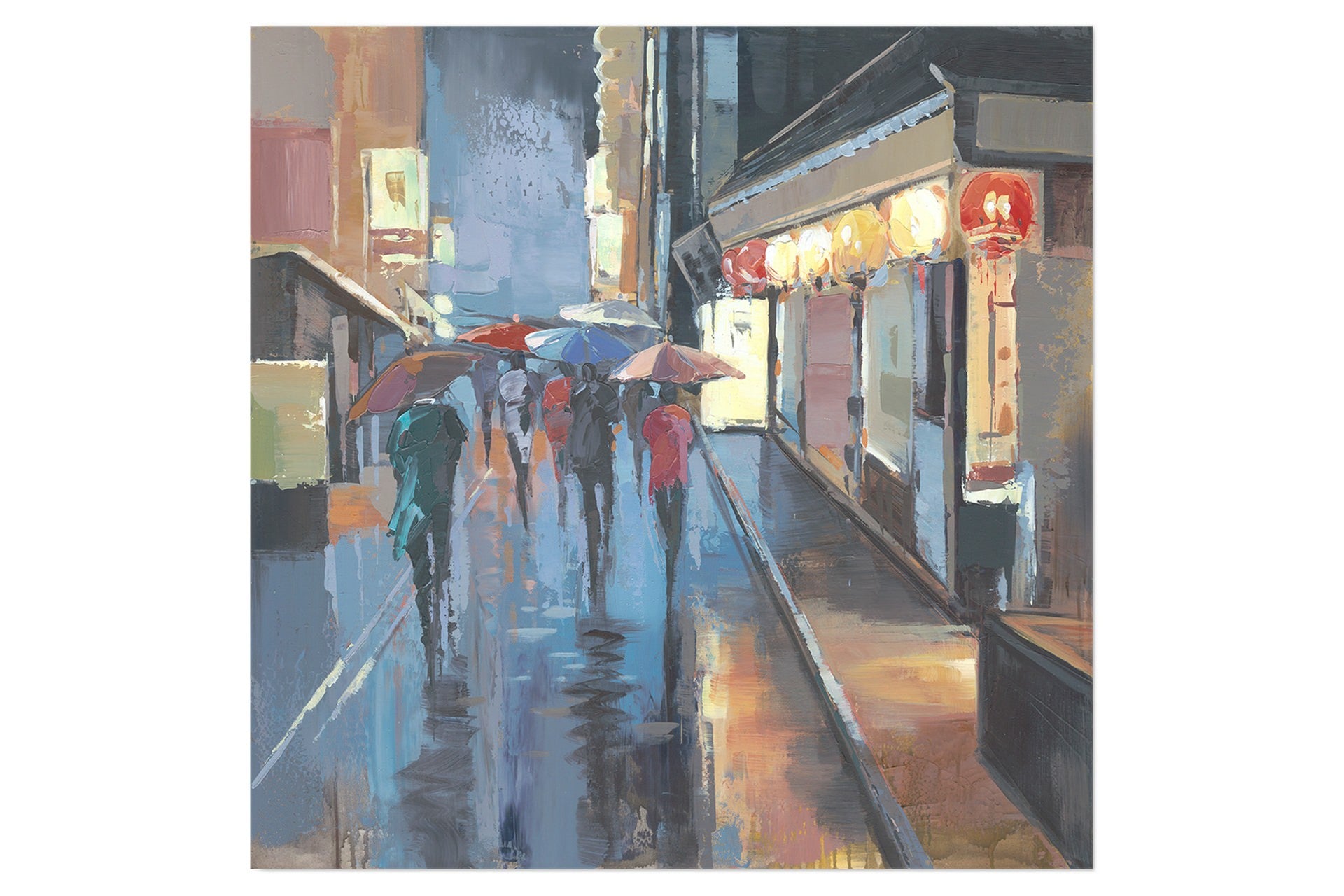 SET OF 2 BOULEVARD CANVASES 40% HAND PAINTED 60x3x60CM