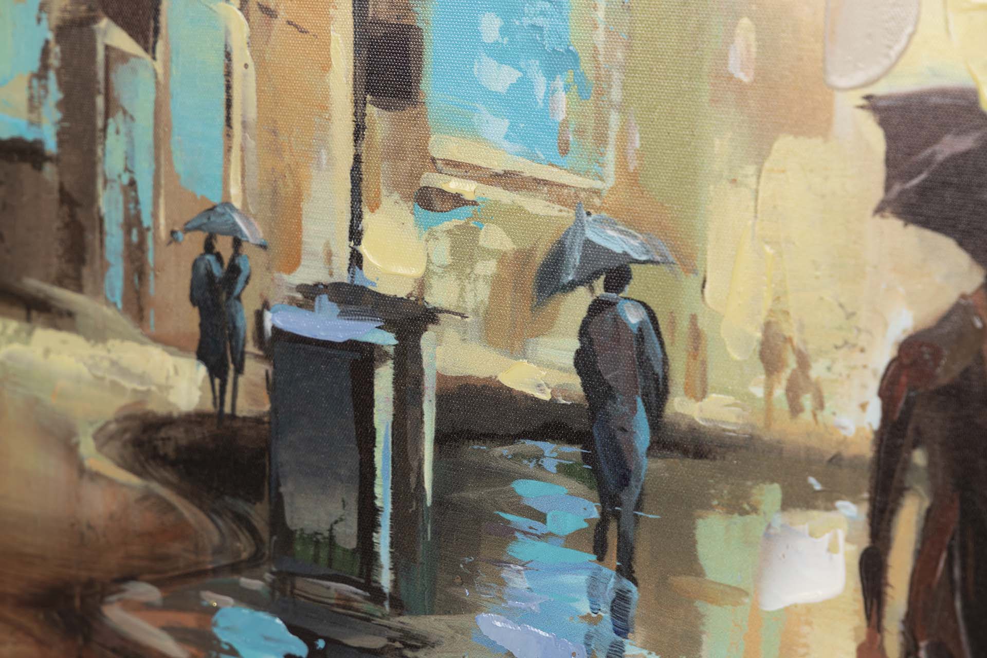 SET OF 2 BOULEVARD CANVASES 40% HAND PAINTED 60x3x60CM