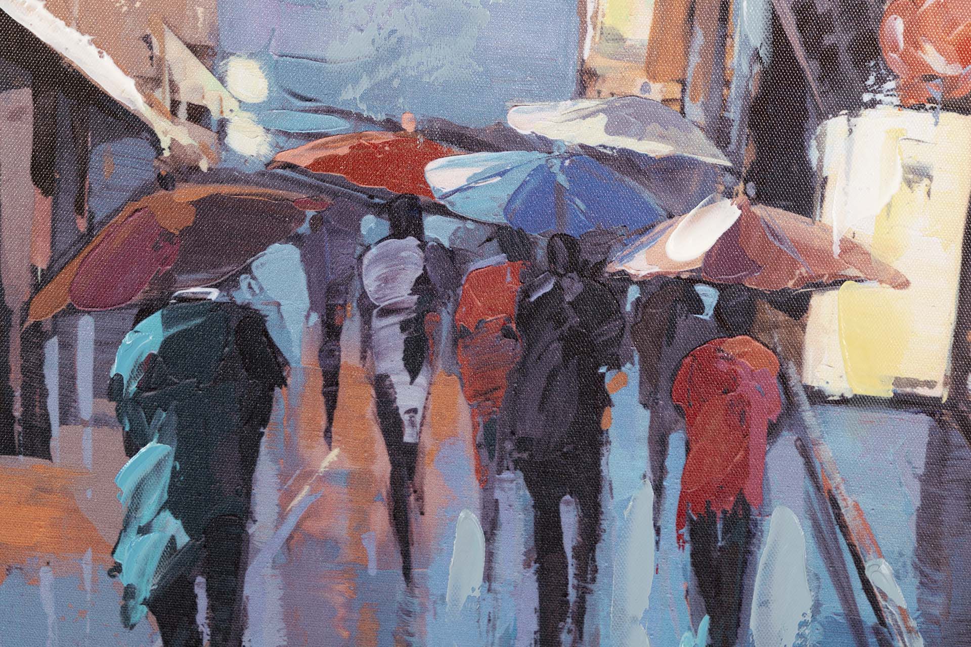 SET OF 2 BOULEVARD CANVASES 40% HAND PAINTED 60x3x60CM