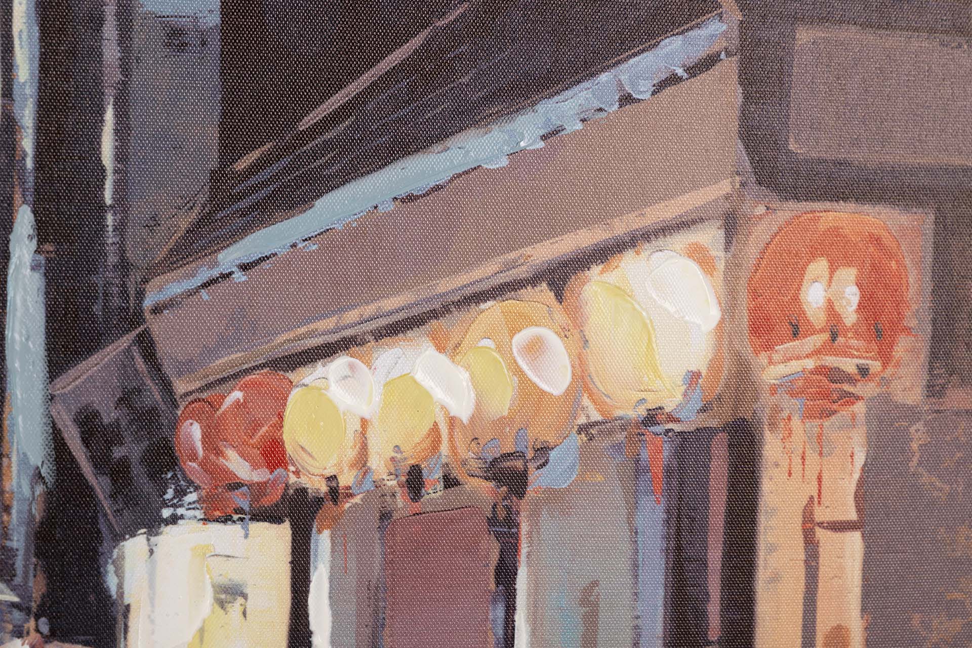 SET OF 2 BOULEVARD CANVASES 40% HAND PAINTED 60x3x60CM