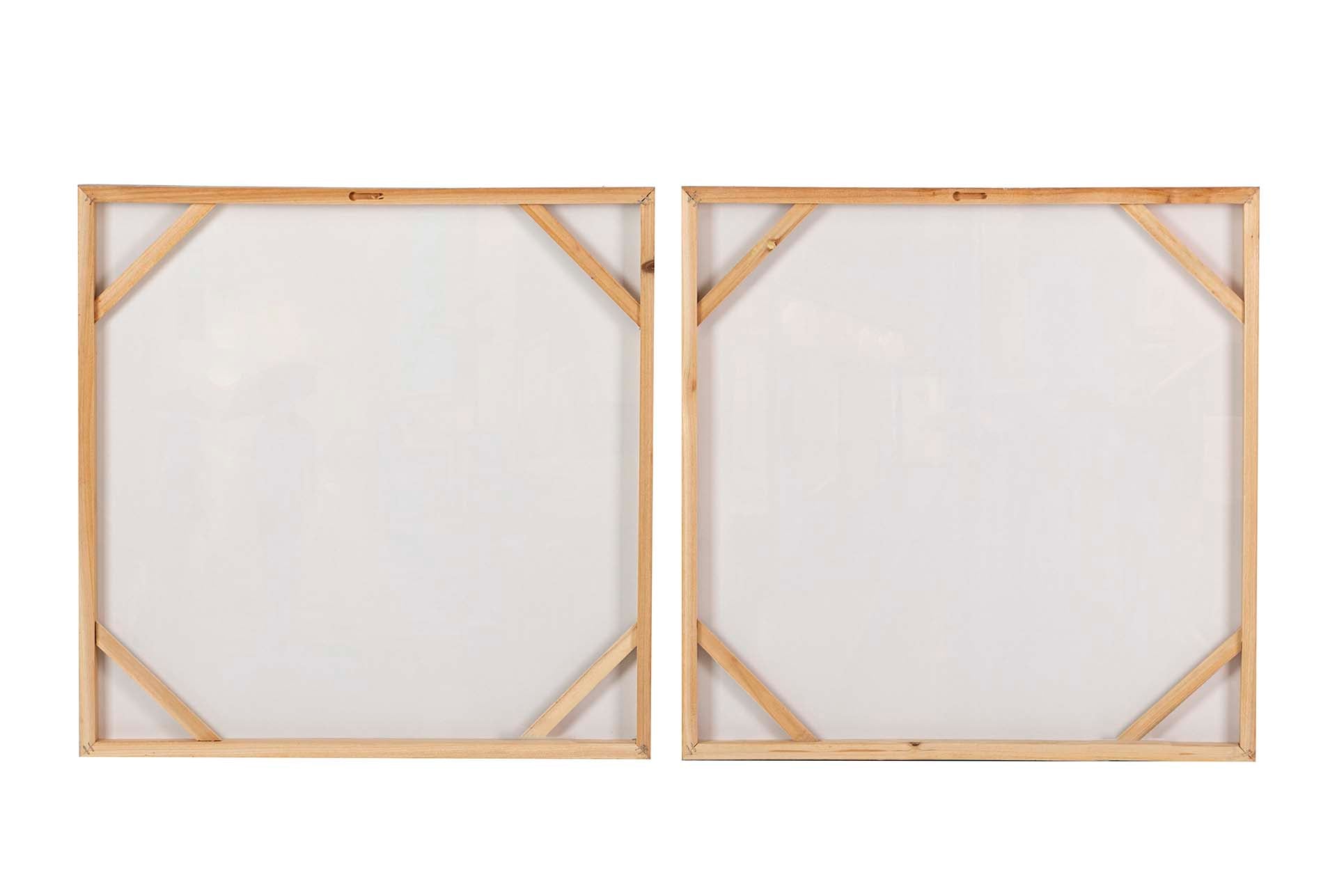 SET OF 2 BOULEVARD CANVASES 40% HAND PAINTED 60x3x60CM