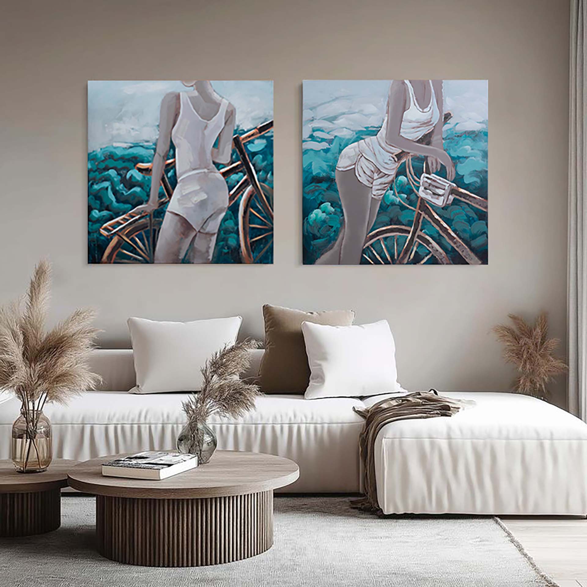 SET 2 LIENZOS 100x3x100 CM