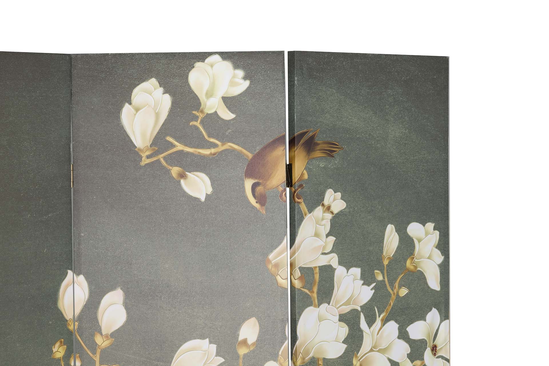 BIOMBO LIENZO PAJAROS 120x3x180 CM