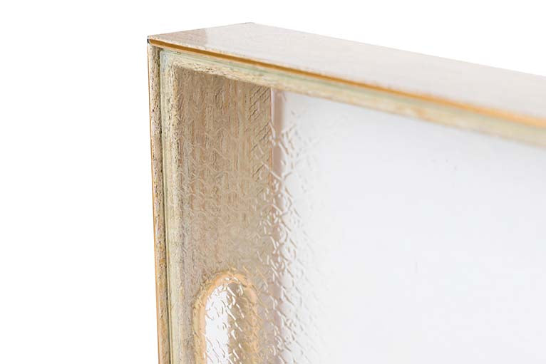 SET 2 BANDEJAS CRISTAL PU 40x30x5 35x25x5 CM