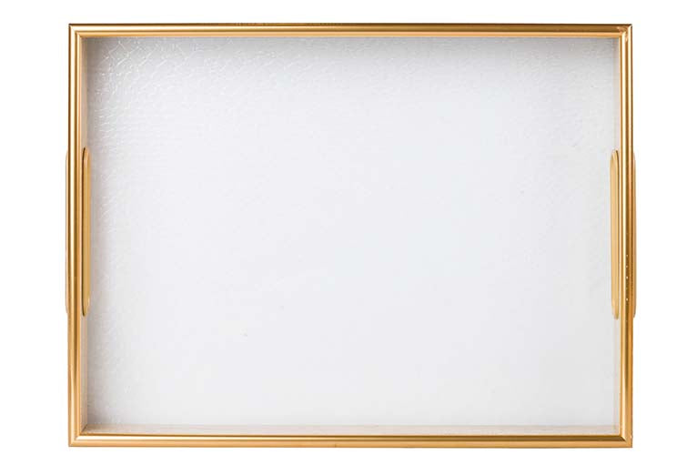 SET 2 BANDEJAS CRISTAL PU 40x30x5 35x25x5 CM
