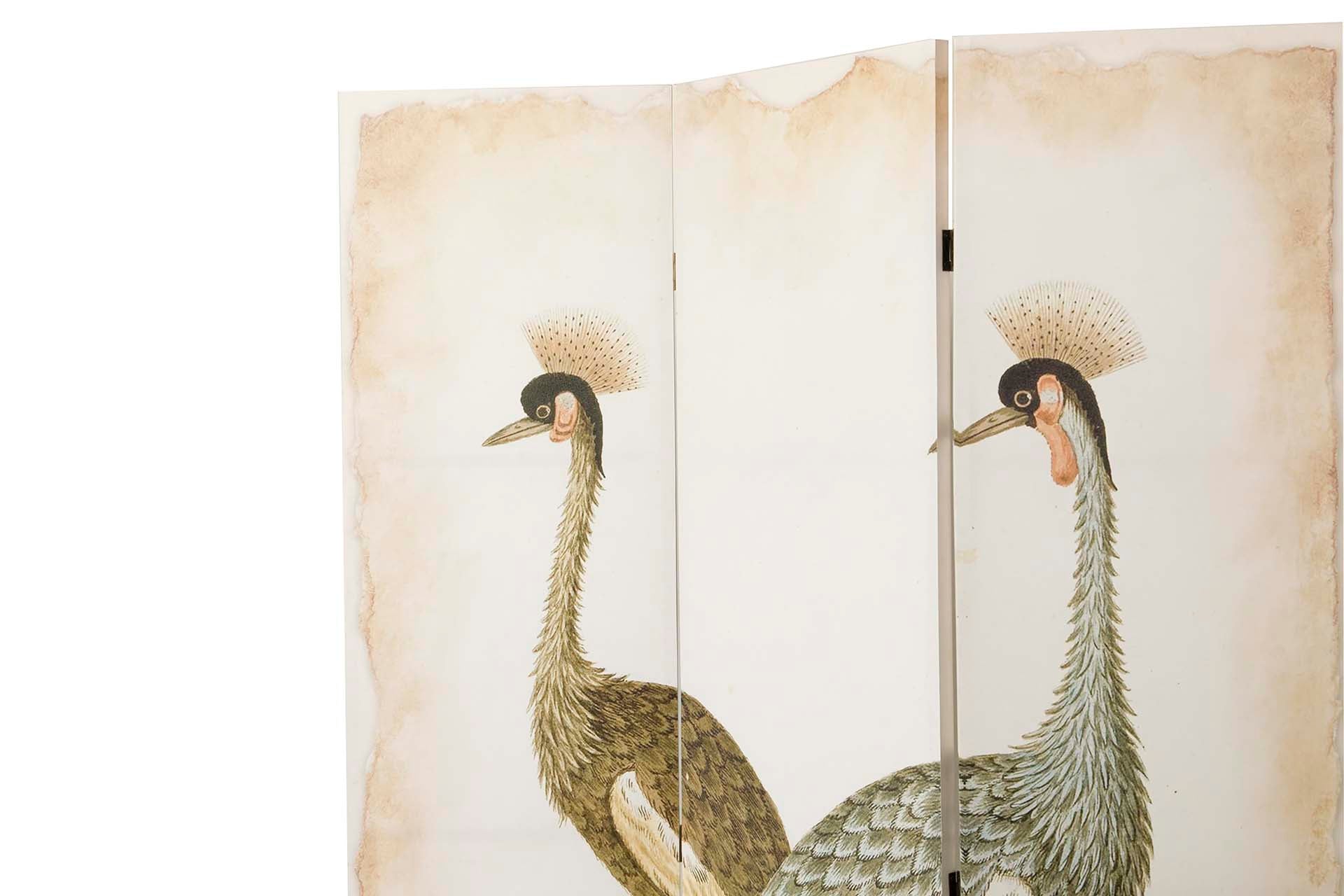 BIOMBO LIENZO GARZAS 120x3x180 CM