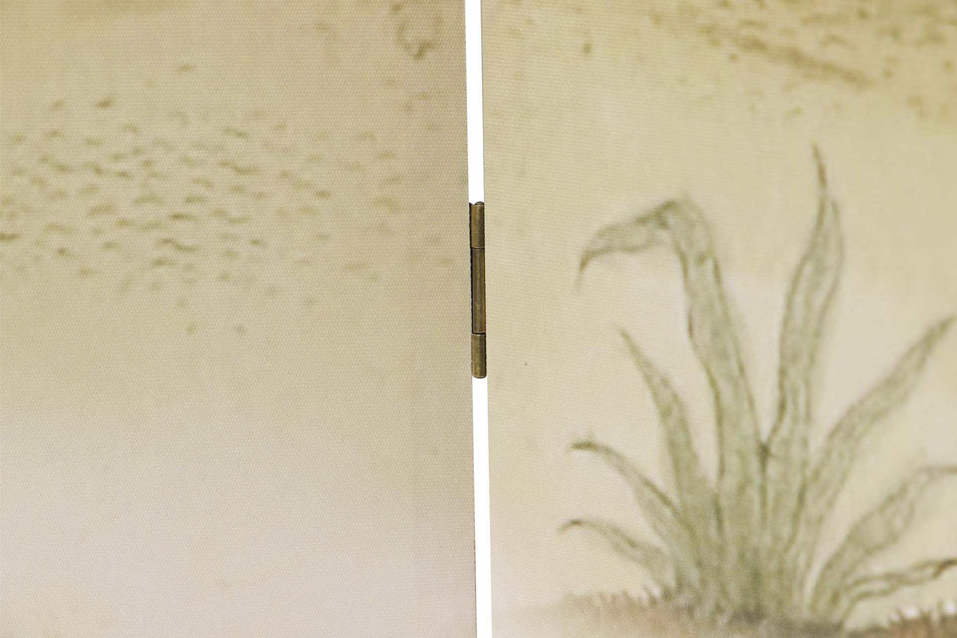 BIOMBO LIENZO GARZAS 120x3x180 CM