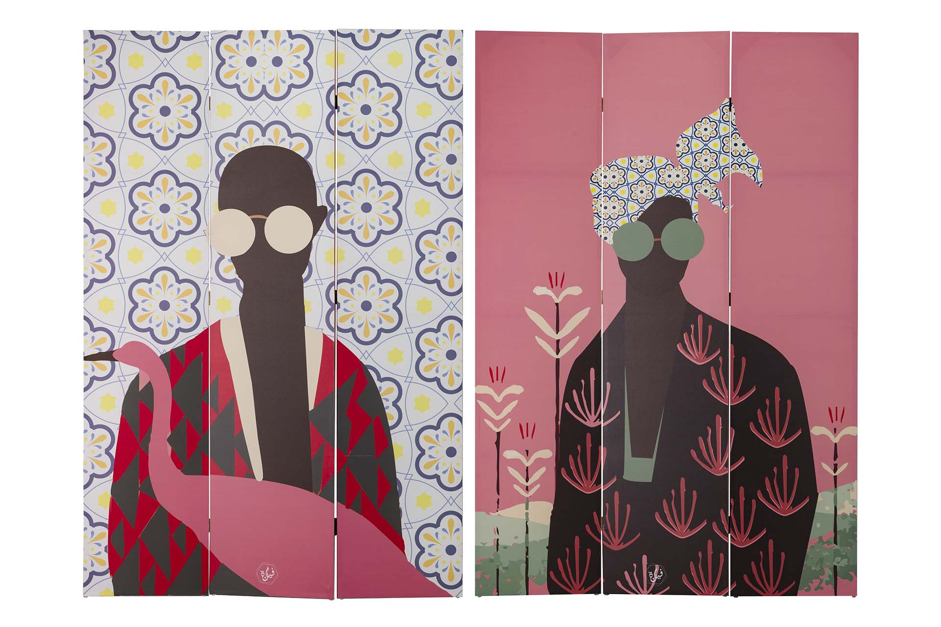 BIOMBO LIENZO MUJER 120x3x180 CM