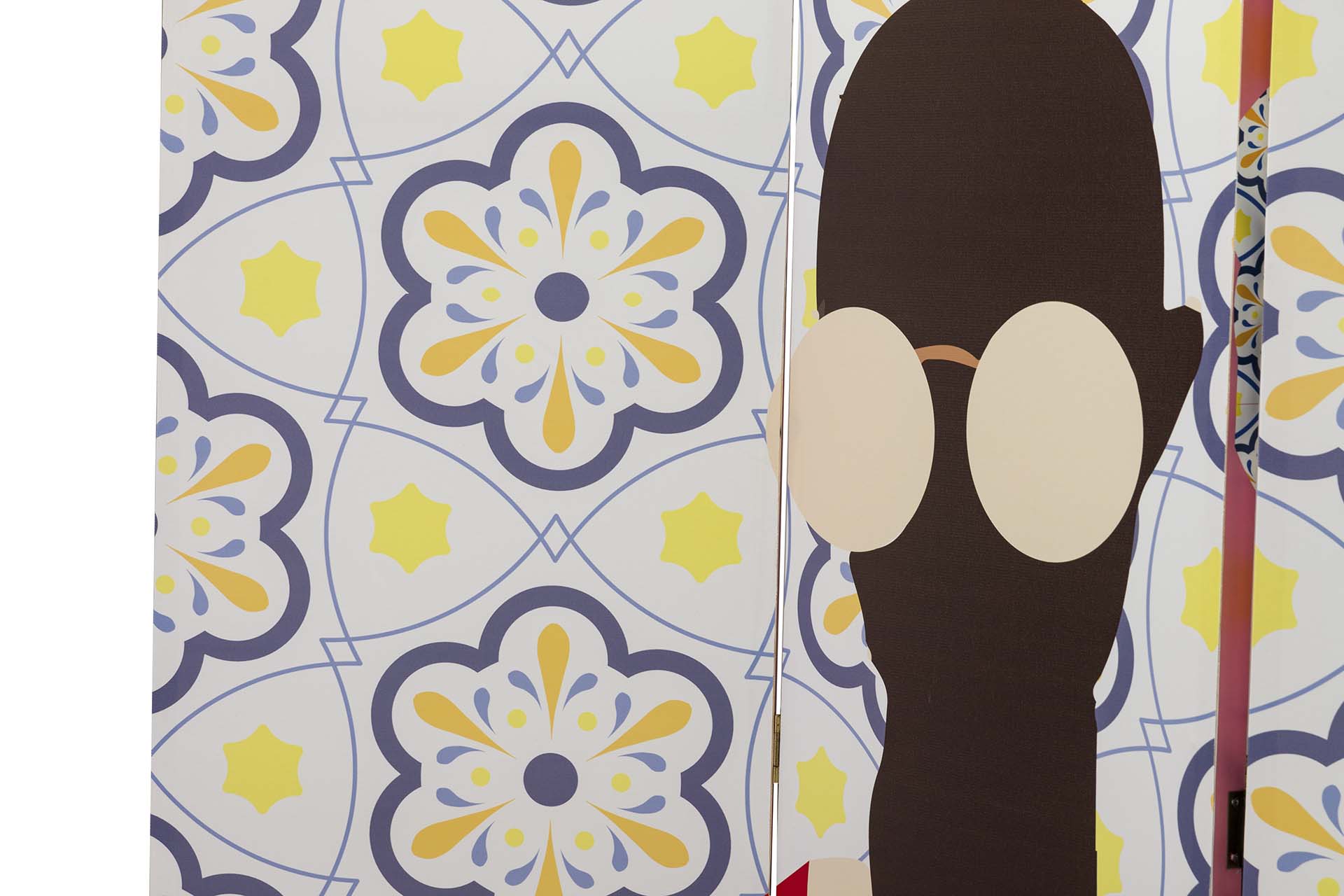 BIOMBO LIENZO MUJER 120x3x180 CM