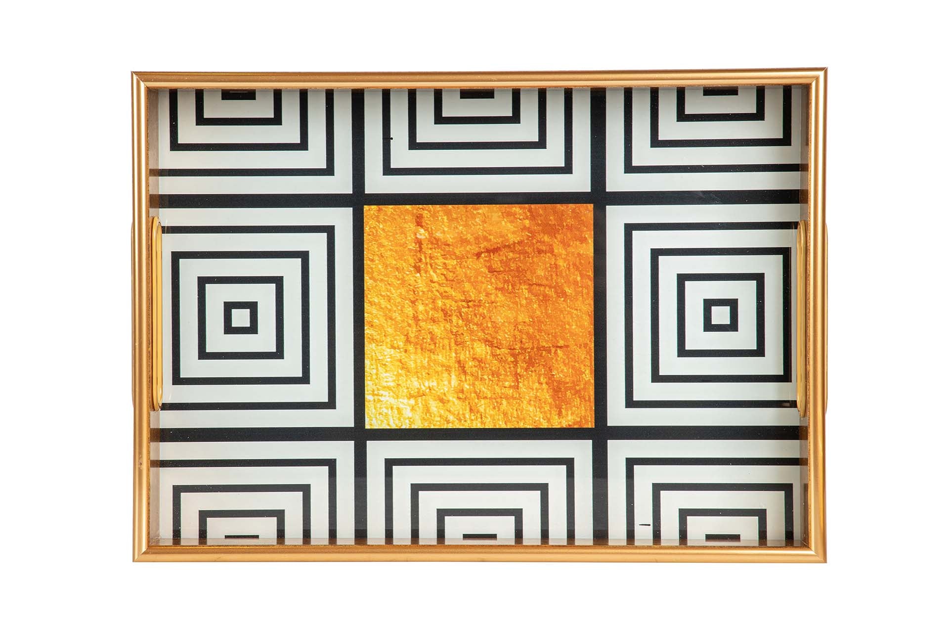 SET 2 BANDEJAS CRISTAL PU 40x30x5 35x25x5 CM