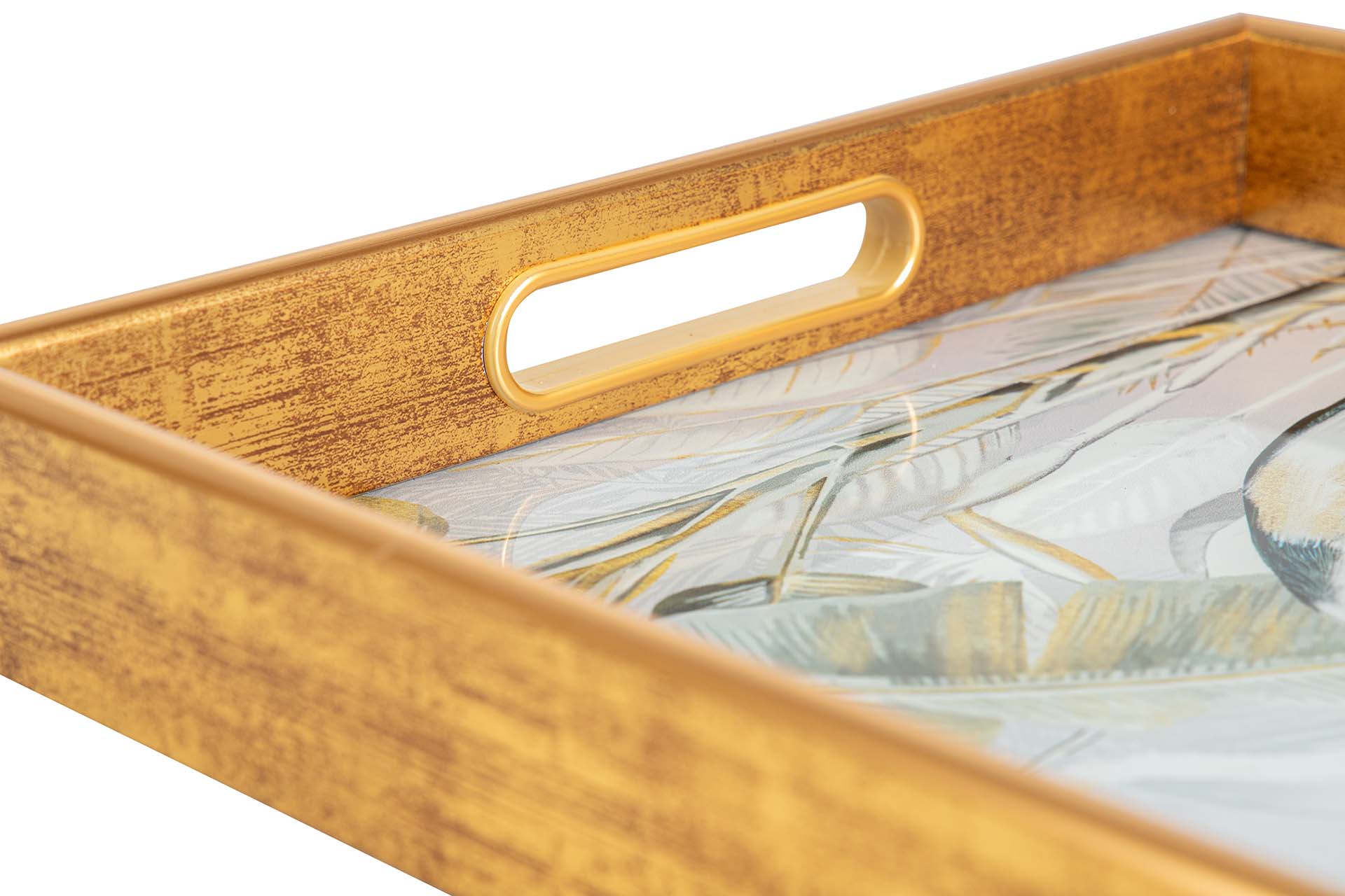 SET 2 BANDEJAS CRISTAL PU 40x30x5 35x25x5 CM