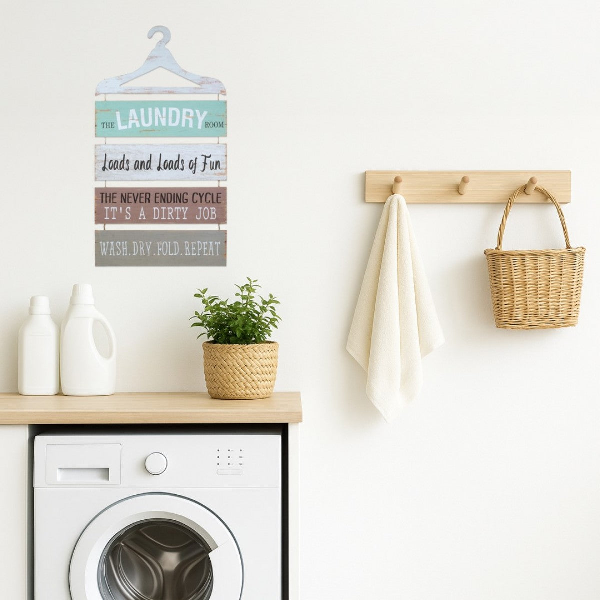 Placa Pared Percha Ropa