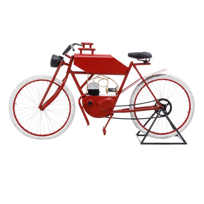 Bicicleta Deco Rojo Hierro 190 X 52 X 93 Cm