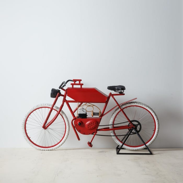 Bicicleta Deco Rojo Hierro 190 X 52 X 93 Cm