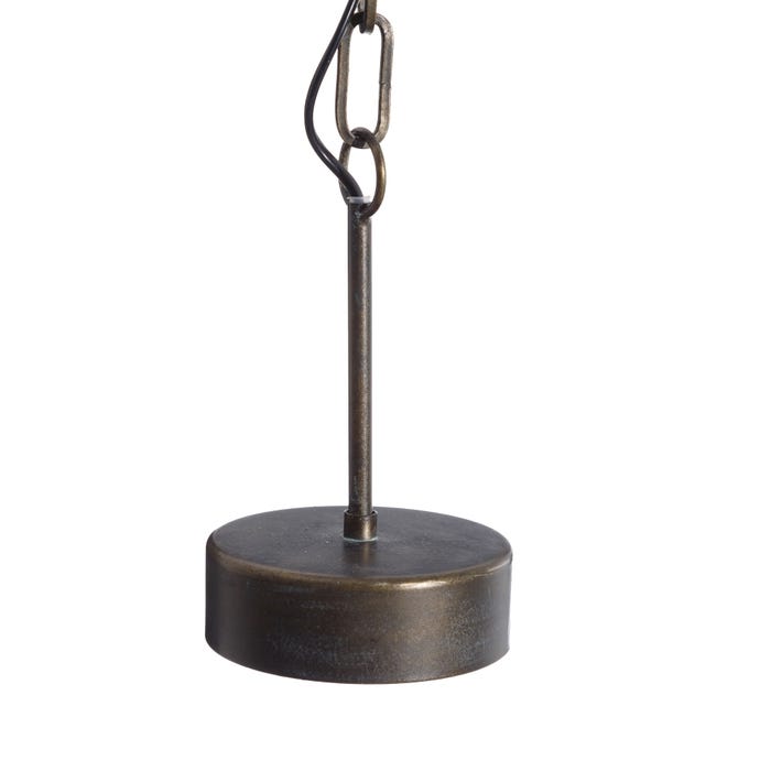 Lámpara Techo Hojas Oro Viejo Metal 45 X 45 X 70 Cm