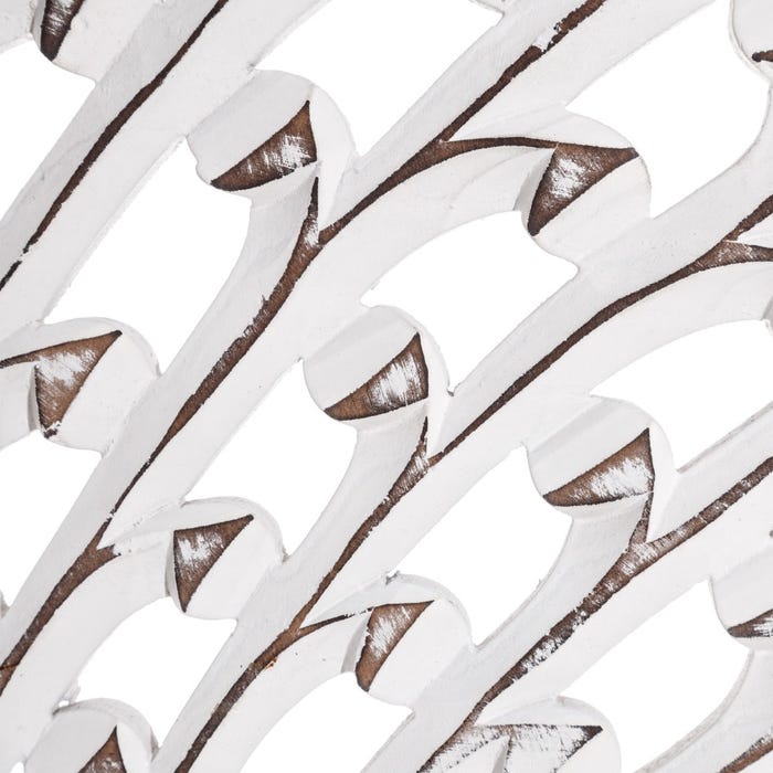Espejo Blanco Rozado Mdf 90 X 1,50 X 90 Cm