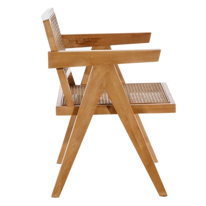 Silla Natural Ratán/Madera Salón 51 X 46 X 76 Cm