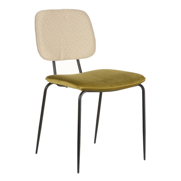 Silla Verde Tejido-Metal Salón 46 X 55 X 81,50 Cm