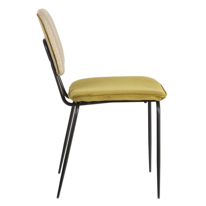 Silla Verde Tejido-Metal Salón 46 X 55 X 81,50 Cm
