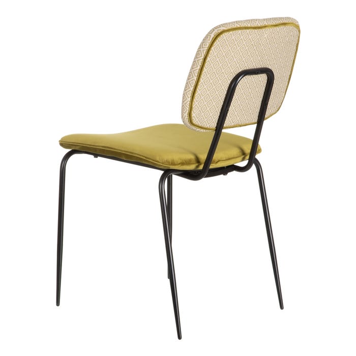 Silla Verde Tejido-Metal Salón 46 X 55 X 81,50 Cm