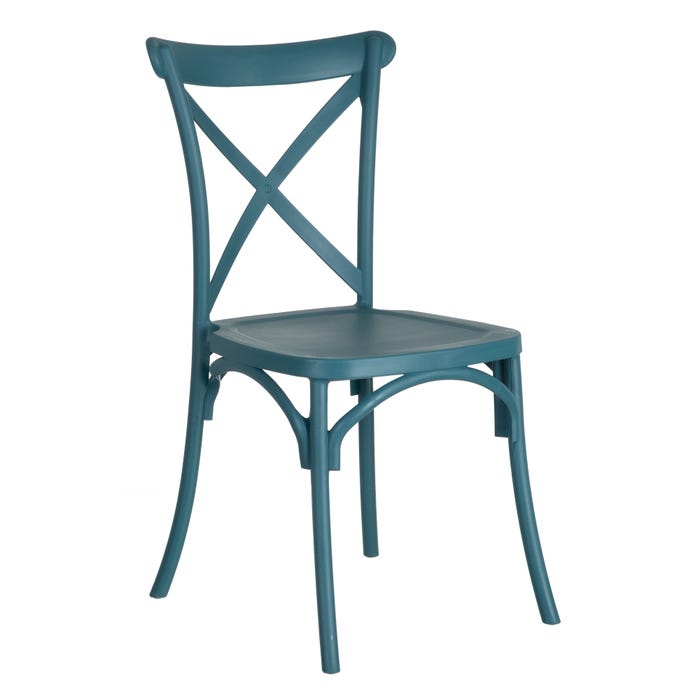 Cadeira de polipropileno azul 48,50 x 43 x 91 cm
