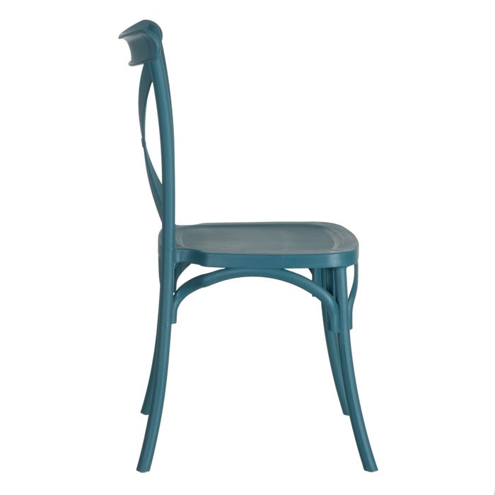 Cadeira de polipropileno azul 48,50 x 43 x 91 cm