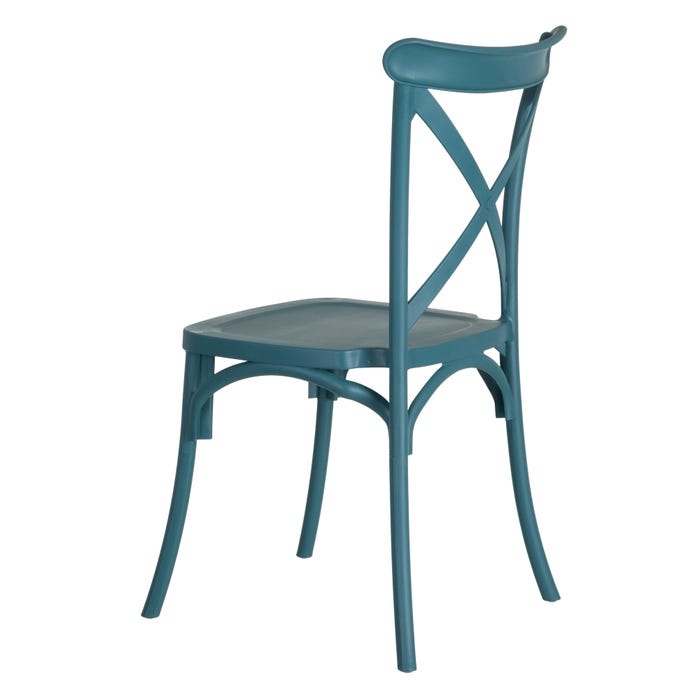 Cadeira de polipropileno azul 48,50 x 43 x 91 cm